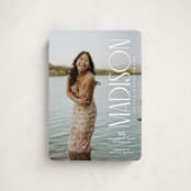"Pillar" - Graduation Announcements in Snow by Owl and Toad - Front