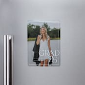 "Broken Border" - Graduation Announcements in Snow by Lauren Chism - Magnet Front