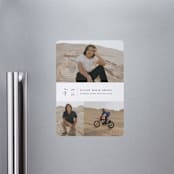 "Grad Trio" - Graduation Announcements in Snow by Nicoletta Savod - Magnet Front