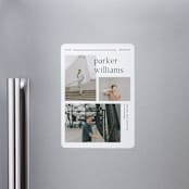 "Margins" - Graduation Announcements in Onyx by Pixel and Hank - Magnet Front