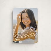 "Swooping" - Graduation Announcements in Cotton by Carmia Jordaan - Front