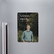 "Editorial Modern" - Graduation Announcements in Chalk by Anupama - Magnet Front