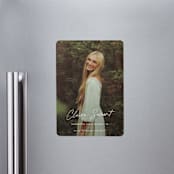 "Journal " - Graduation Announcements in Snow by Sara Hicks Malone - Magnet Front