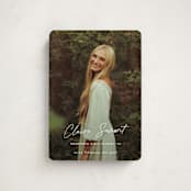 "Journal " - Graduation Announcements in Snow by Sara Hicks Malone - Front