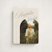 "Modern Curves" - Graduation Announcements in Almond by Morgan Kendall - Front