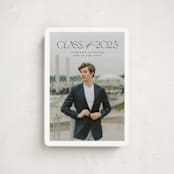 "Class" - Graduation Announcements in Charcoal by Nicole Walsh - Front
