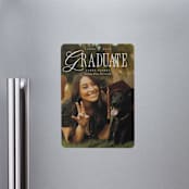 "Literary" - Graduation Announcements in Sea Salt by Everett Paper Goods - Magnet Front