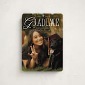 "Literary" - Graduation Announcements in Sea Salt by Everett Paper Goods - Front