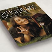 "Literary" - Graduation Announcements in Sea Salt by Everett Paper Goods - Detail