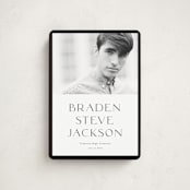 "Classy Graduate" - Graduation Announcements in Salt by Stephanie Hawkes - Front
