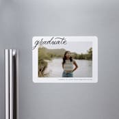 "Alignment" - Graduation Announcements in Onyx by Ashley DeMeyere - Magnet Front
