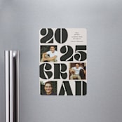 "Vintage Bold" - Graduation Announcements in Cream by Baumbirdy - Magnet Front