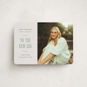 "New Era" - Graduation Announcements in Sea glass by Cindy Reynolds - Front