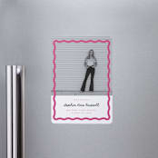 "wavy border" - Graduation Announcements in Bubblegum by Emily Sabol Goss - Magnet Front