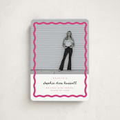 "wavy border" - Graduation Announcements in Bubblegum by Emily Sabol Goss - Front