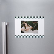 "Checked Out" - Graduation Announcements in Pine by Rachel Cassel - Magnet Front