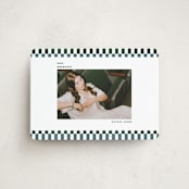 "Checked Out" - Graduation Announcements in Pine by Rachel Cassel - Front