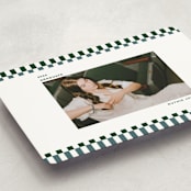 "Checked Out" - Graduation Announcements in Pine by Rachel Cassel - Detail