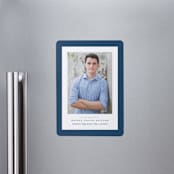 "Linen frame" - Graduation Announcements in Jeans by Lea Delaveris - Magnet Front
