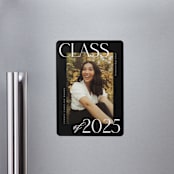 "Scholarly Surround" - Graduation Announcements in Licorice by Jessica Williams - Magnet Front