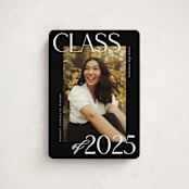 "Scholarly Surround" - Graduation Announcements in Licorice by Jessica Williams - Front