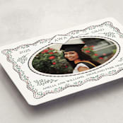 "Ivy Grad" - Graduation Announcements in Linen by Paper Sun Studio - Detail