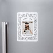 "Dream Big Grad" - Graduation Announcements in Snow by Stephanie Hawkes - Magnet Front