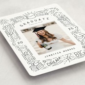 "Dream Big Grad" - Graduation Announcements in Snow by Stephanie Hawkes - Detail