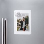 "Cornered" - Graduation Announcements in Silk by Kelly Schmidt - Magnet Front