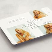 "editorial serif" - Graduation Announcements in Cotton by Ellen Schlegelmilch - Detail