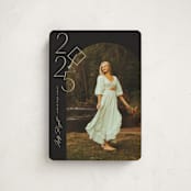 "Shiny year" - Graduation Announcements in Noir by Creo Study - Front