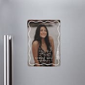 "Tassel Scallop" - Graduation Announcements in Snow by Susan Zinader - Magnet Front