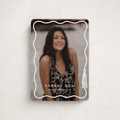 "Tassel Scallop" - Graduation Announcements in Snow by Susan Zinader - Front