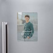 "Academy" - Graduation Announcements in Pearl by Jennifer Postorino - Magnet Front