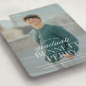 "Academy" - Graduation Announcements in Pearl by Jennifer Postorino - Detail
