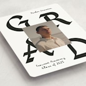 "Calligraphic Ink" - Graduation Announcements in Cotton by Chryssi Tsoupanarias - Detail