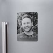 "Understated" - Graduation Announcements in Salt by Ekko Studio - Magnet Front