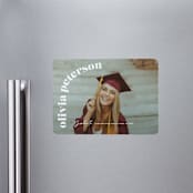 "Casual chic" - Graduation Announcements in Cotton by Creo Study - Magnet Front
