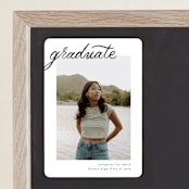 "Alignment" - Graduation Announcements in Onyx by Ashley DeMeyere - Magnet Front