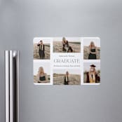 "Graduate Grid" - Graduation Announcements in Classic by Lehan Veenker - Magnet Front