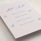 "Handdrawn little things" - Graduation Menu Signs in Sky Whispers by Cass Loh - Detail