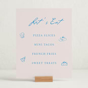 "Handdrawn little things" - Graduation Menu Signs in Sky Whispers by Cass Loh - In Use