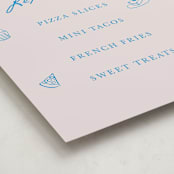 "Handdrawn little things" - Graduation Menu Signs in Sky Whispers by Cass Loh - Detail