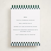 "Checked Out" - Graduation Menu Signs in Pine by Rachel Cassel - Front