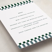 "Checked Out" - Graduation Menu Signs in Pine by Rachel Cassel - Detail