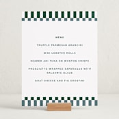 "Checked Out" - Graduation Menu Signs in Pine by Rachel Cassel - In Use