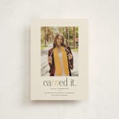 "Earned It" - Graduation Announcements in Marigold by Louise Kay - Front