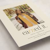 "Earned It" - Graduation Announcements in Marigold by Louise Kay - Detail