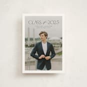 "Class" - Graduation Announcements in Charcoal by Nicole Walsh - Front