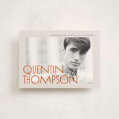 "Bound" - Graduation Announcements in Tangerine by Heather Schertzer - Front